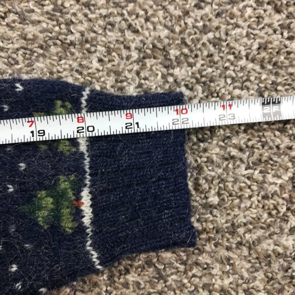 Vintage Woolrich Sweater Wool Mohair Fair Isle Christmas Cardigan Womens Small - Picture 9 of 11